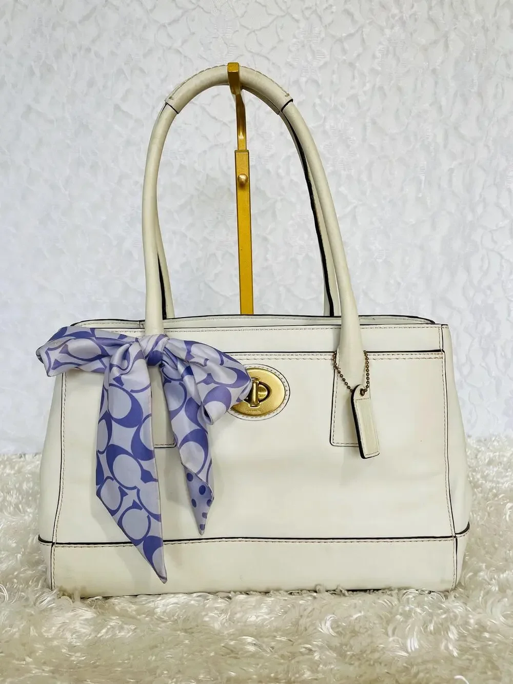 Coach Madeline white leather Shoulder Bag 11553
